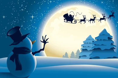 Snowman Santa Claus Christmas HD Wallpapers