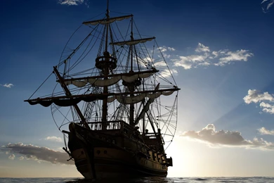 Sailboat Sea Clouds The Sky The Frigate Wallpapers