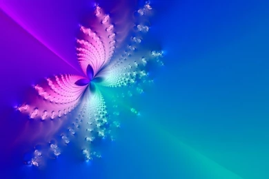 1366x768 Blue & Pink Butterfly Abstract Desktop PC And Mac Wallpapers