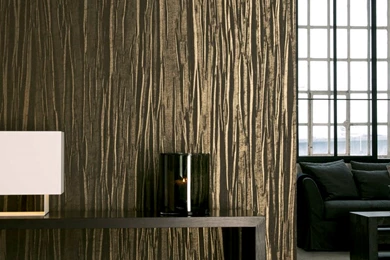 Linen Wallcovering / Non woven / Metal Look / Fire retardant   THE ...