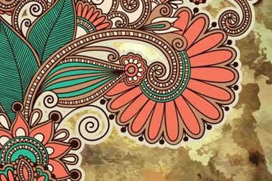 Floral Patterns With Grunge Backgrounds Vector 01   Vector ...