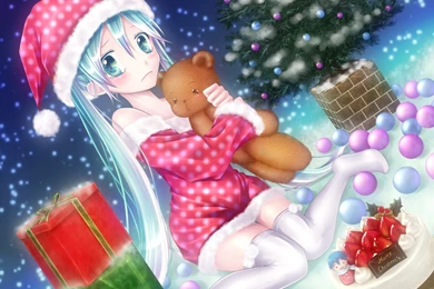 Anime girl on the Christmas eve_1920x1200.jpg