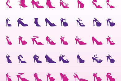 High Heel Shoes Set Vector Art & Graphics