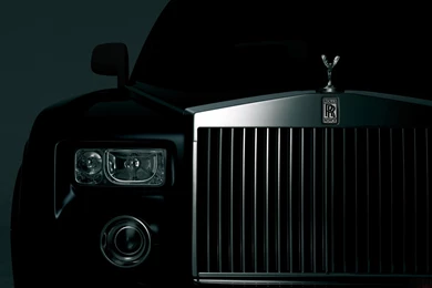 Company Logo, Rolls Royce Phantom, Black, Wallpapers