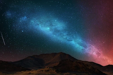 Download Starry Night Over The Desert HD Wallpapers For 1366 X 768 ...