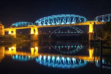 Download The Gold And Blue Bridge Wallpaper, Gold And Blue Bridge ...