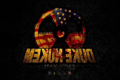 Duke Nukem Forever Emblem Sign Flag Blood