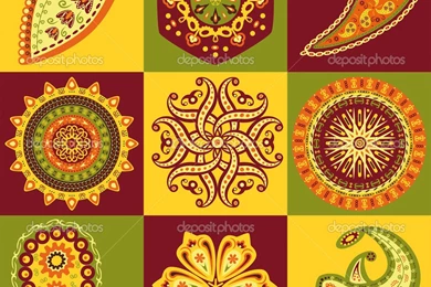 Wallpapers Indian Pattern Patterns X Set Of Stock Vector Urumix ...