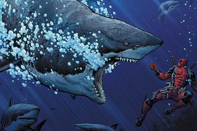 Deadpool Shark Great White Fish Underwater Marvel Free Desktop ...