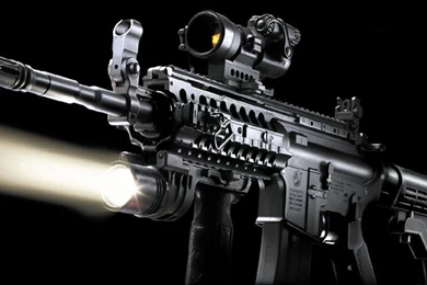 ULTRA MODERN GUN MILITARY WALLPAPER   (