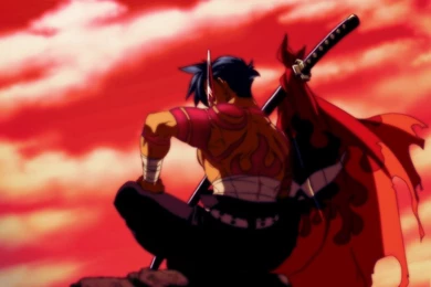 Download Flames Kamina Wallpapers 2387x1492