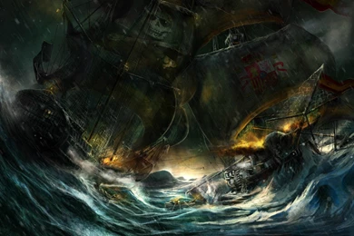 Wallpapers Pirates Ships Sailing Fantasy Image