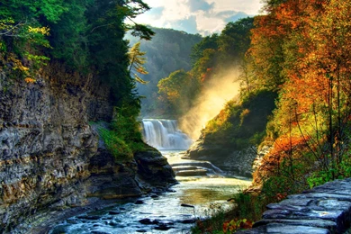 Forest Waterfall Wallpapers Download Of Beautiful Landscape