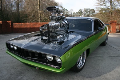 1971 Supercharged Plymouth Hemi Cuda Hot Rod Rods Blower Engine ...