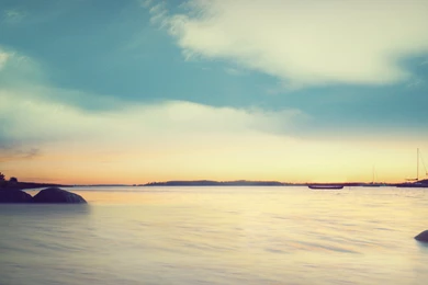 Clouds Landscapes Coast Dawn Dreamy Sea Wallpapers