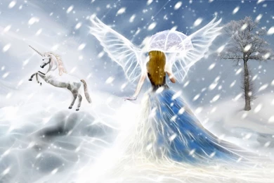 Angel And Unicorn Desktop Backgrounds