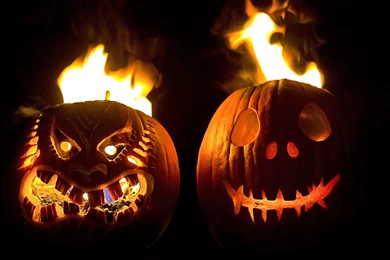 Download Wallpapers 3840x2160 Halloween, Holiday, Pumpkin, Faces ...