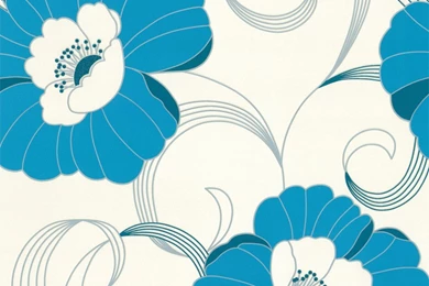 Vymura Moonshadow Flower Wallpapers Cream / Teal (M0627)   Vymura ...