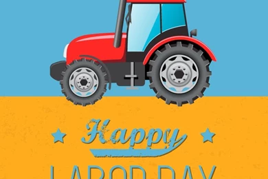 Labor Day Tractor Backgrounds Vector Material Cartoon Labor,Day ...