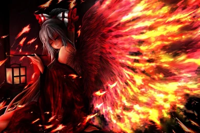 Image   Fire Red Wings Cute Girl Cool Hd Wallpapers ...