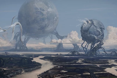 Water Fantasy Clouds Birds Science Fiction Skyscapes Sci fi