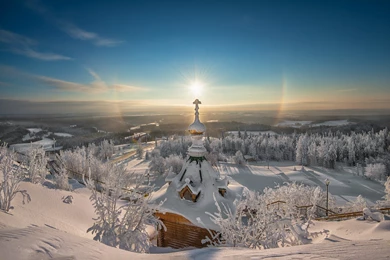 Christmas Halo Christmas Belogorie Ural Monastery Sacred Spring ...
