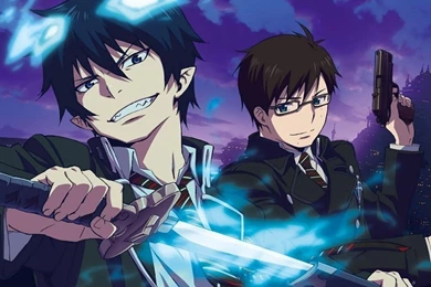 Ao No Exorcist Okumura Rin Yukio Swords Wallpapers