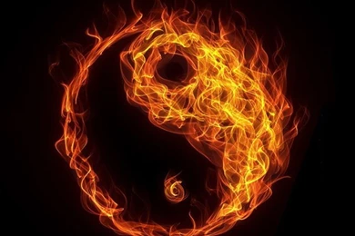 Burning Tai Chi Symbol iPhone 6 / 6 Plus And iPhone 5/4 Wallpapers