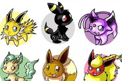 Eevee Eeveelutions Espeon Flareon Glaceon Wallpapers   (