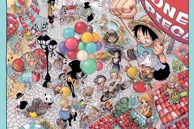 STRAW HAT CREW BALLONS WALLPAPER   (