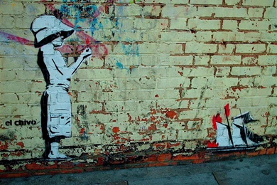 Download The Banksy Burning Boat Wallpaper, Banksy Burning Boat ...