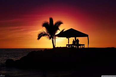 Chill, Jamaica, Silhouettes, Sun, Sunset, Beach, 1920x1080 HD ...