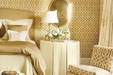 Kelly Wearstler Imperial Trellis Wallpapers Alabaster On With HD ...