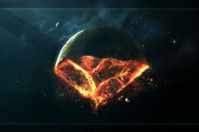 Download Wallpapers 1280x960 Destruction, Earth, Fire, Piece ...