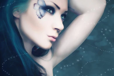 BLUE BUTTERFLY WALLPAPER   (