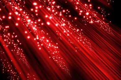 Red Lights Lines With Stars In Dark Space