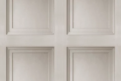 Contemporary 3D Faux Paneling Architectural Warm Gray Wainscot ...