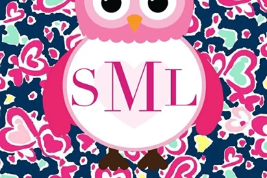 Lilly Pulitzer Valentine Owl Monogram Wallpapers By SavannahM. Made ...