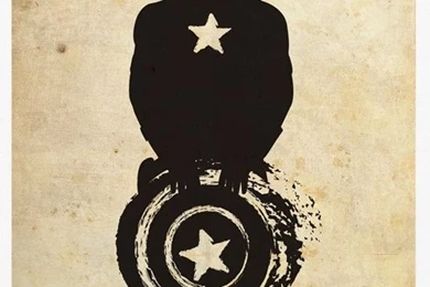 Superheroes Silhouette Illustrations On A Vintage Styled ...