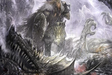 SLAYER OF THE ICE DRAGON WALLPAPER   (