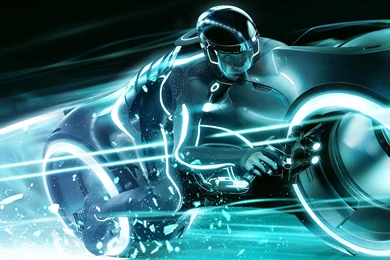 Speeding Light Cycle From Tron: Legacy Desktop Wallpapers