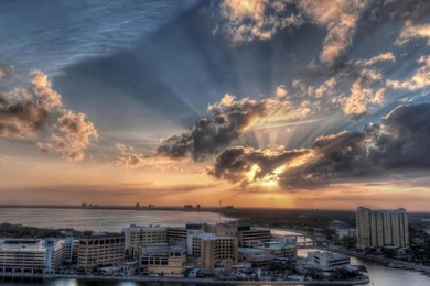 TAMPA BAY SUNSET WALLPAPER   (