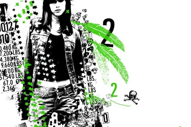Fashion Model Girl Abstract Patterns Weed Wallpapers