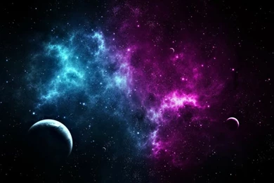 Green Outer Space Stars Purple Earth 1920x1200 Wallpapers – Space ...