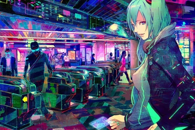 Vocaloid Multicolor Hatsune Miku : Desktop And Mobile Wallpapers ...