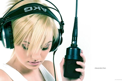 Download 1920x1080 Alexandra Stan With AKG Headphones And A Mic ...