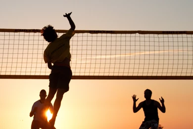 Beach Volleyball Silhouette