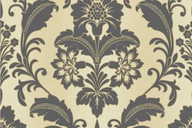 Grandeco Royal House Regal Damask Vinyl Walllpaper Black BOA 001 01 3
