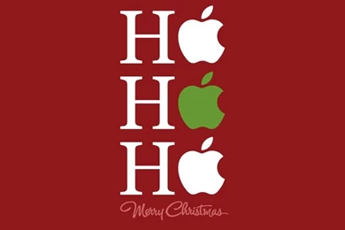 Apple Themed Christmas iPad Backgrounds