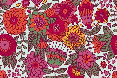 Bright Floral Seamless Pattern · GL Stock Images